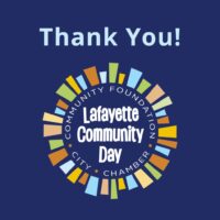 Lafayette Community Day Blue Thank You Graphic